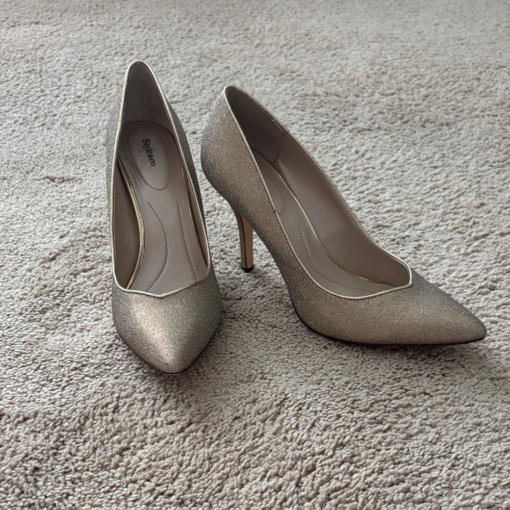 Style & Co. Shimmering Gold Heels